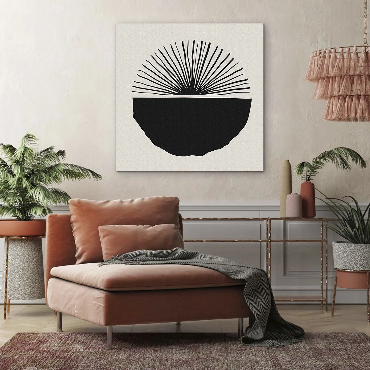 Lærredstryk - Billede på lærred - En vifte af muligheder - 30x30 cm