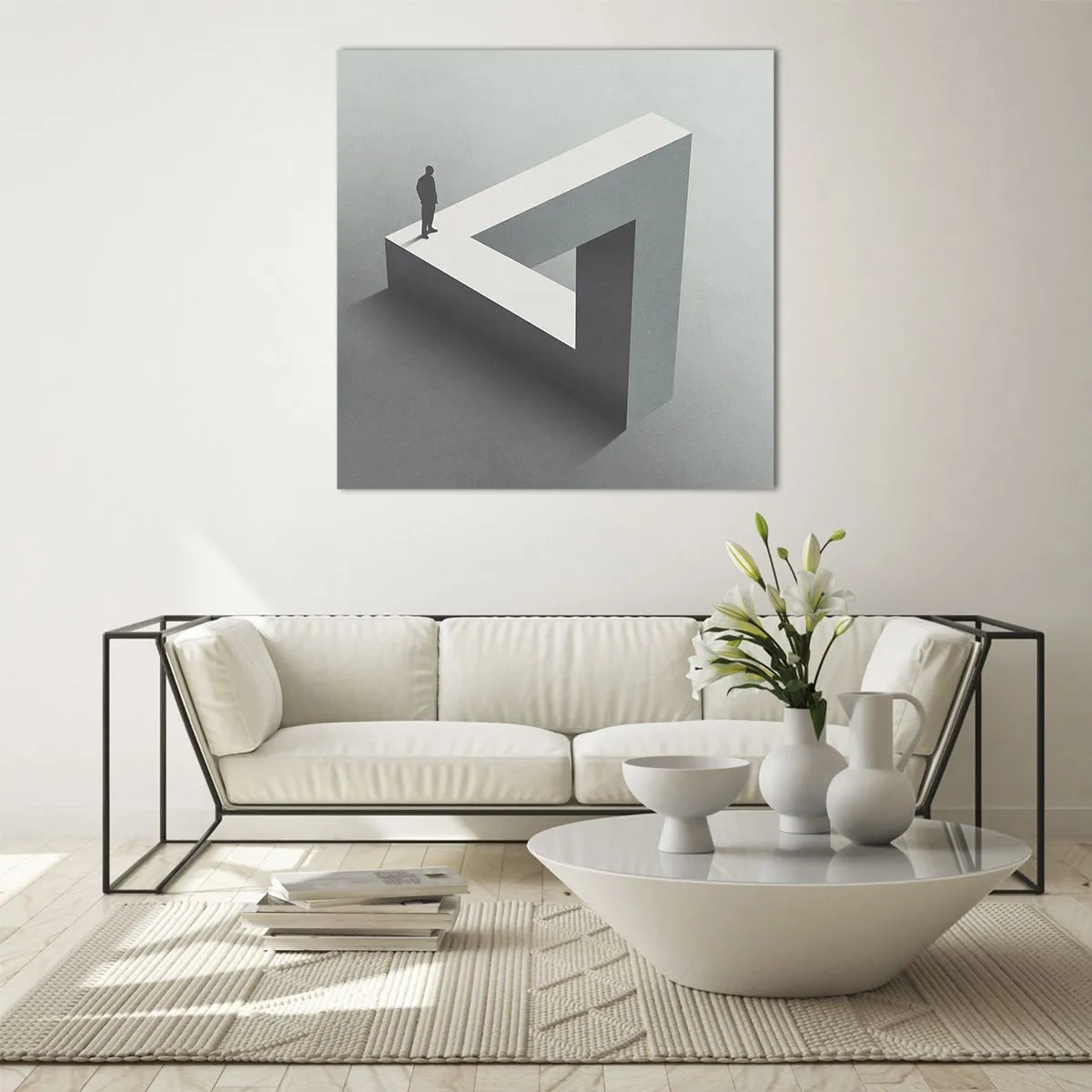 Billede på glas - Og dog er det muligt - 60x60 cm