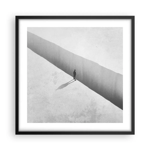 Plakat i sort ramme - Lys destination - 50x50 cm