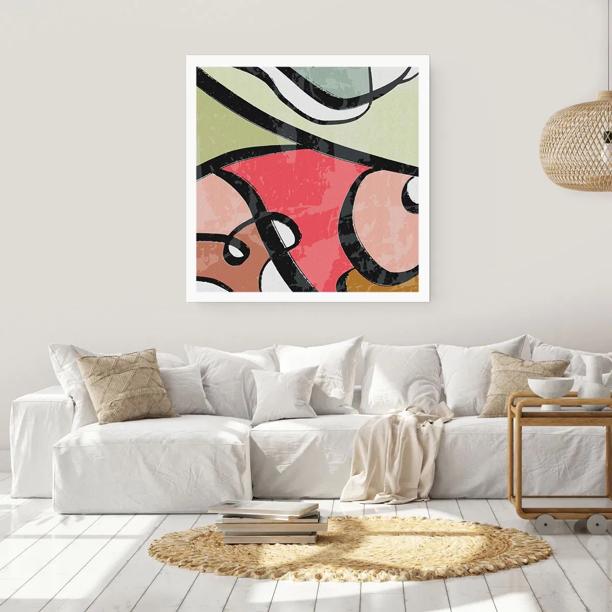 Plakat - Pirouetter blandt farver - 50x50 cm