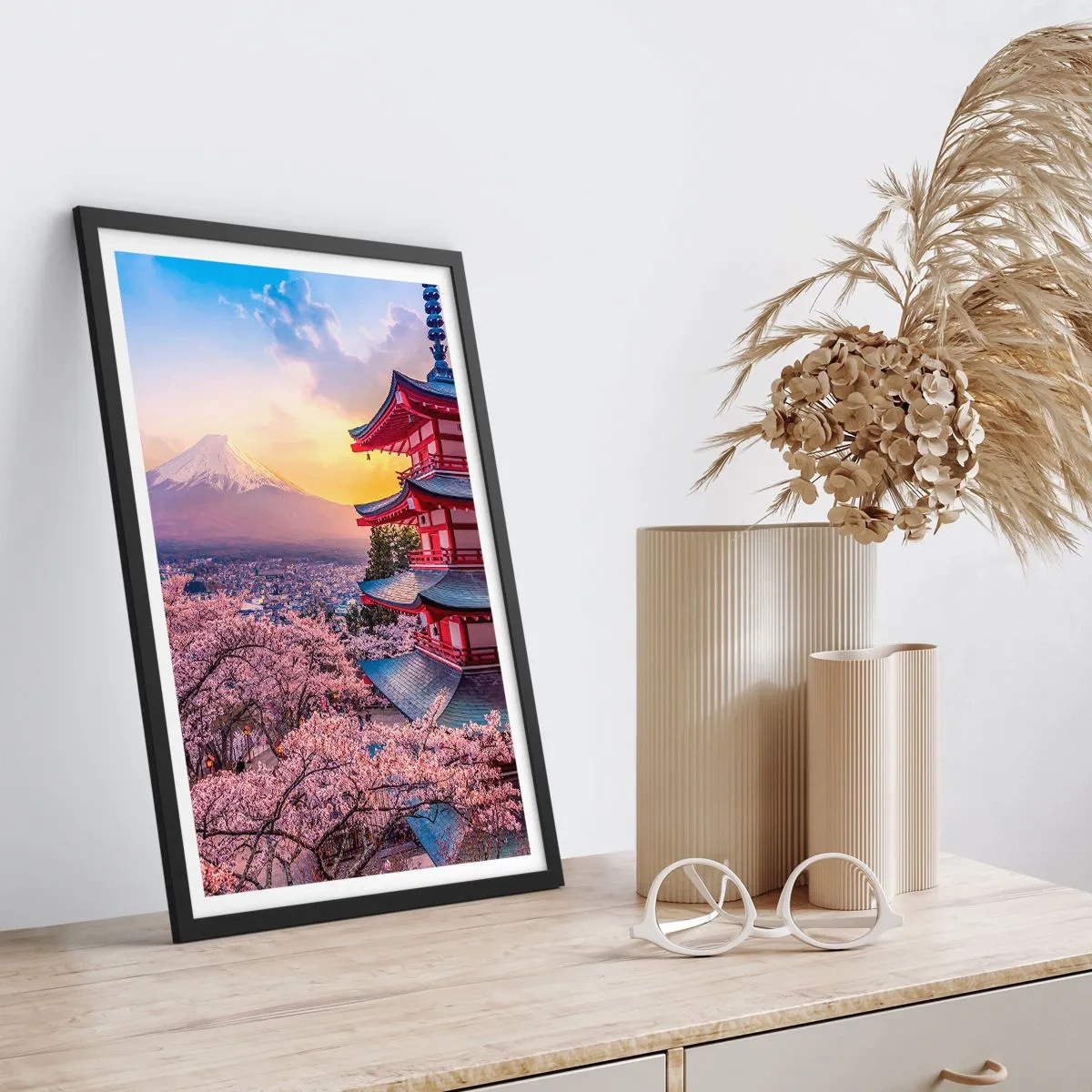 Plakat i sort ramme - Essensen af den japanske ånd - 40x50 cm