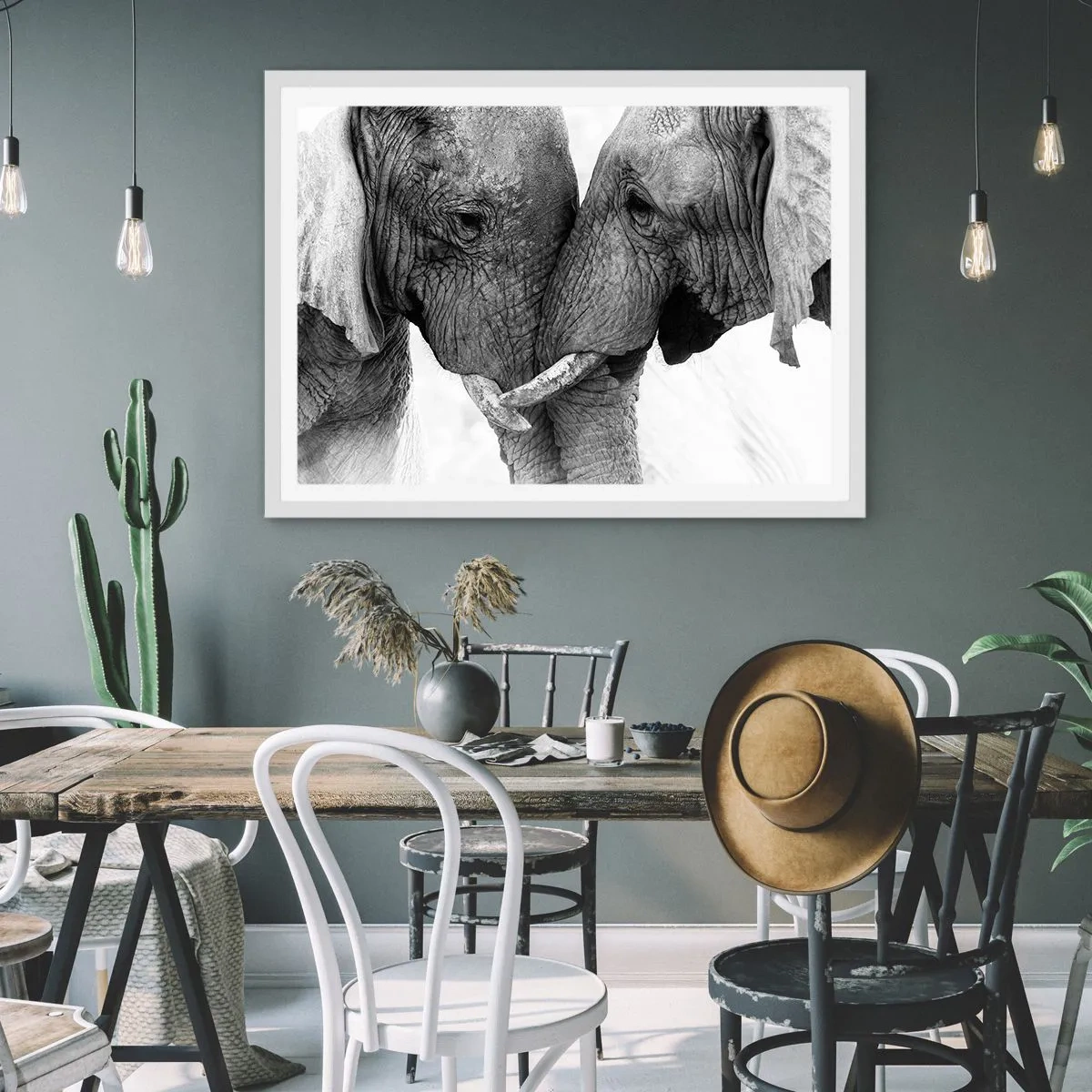 Plakat i hvid ramme - Hjertelig tilståelse - 50x40 cm