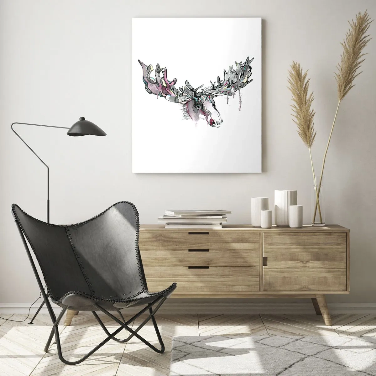 Billede på glas - Kronen på skovens konge - 50x70 cm