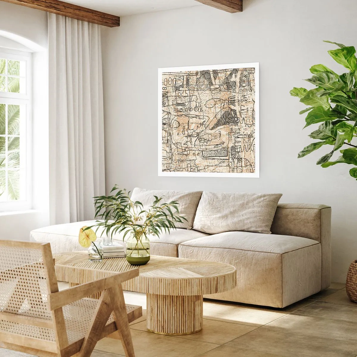 Plakat - Venter på at blive afkodet - 40x40 cm