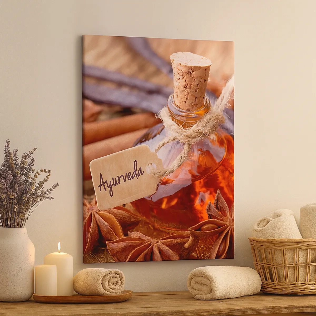 Lærredstryk - Billede på lærred - På vej mod enhed af krop og ånd - 50x70 cm