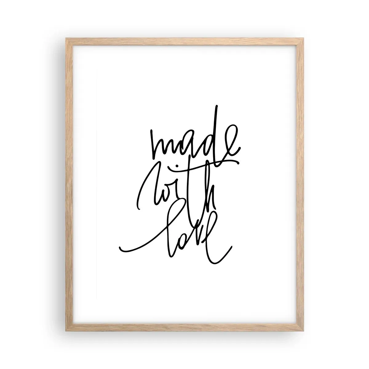 Plakat i ramme af lyst egetræ - Det bedste mærke - 40x50 cm