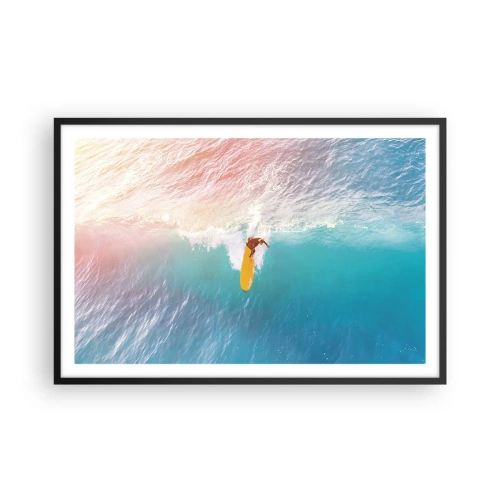 Plakat i sort ramme - Ocean rytter - 91x61 cm