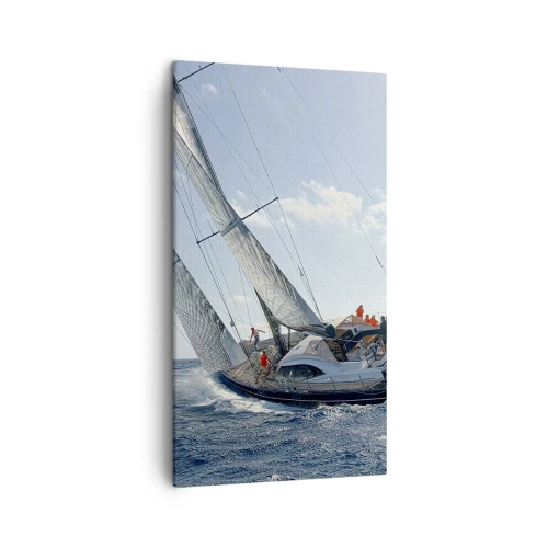 Lærredstryk - Billede på lærred - Må den bedste vinde - 45x80 cm