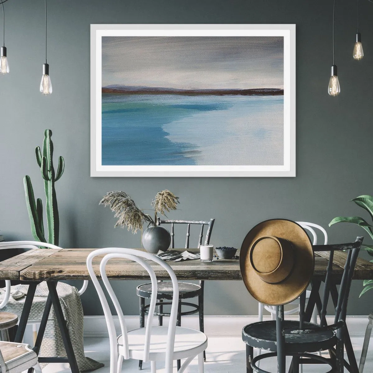 Plakat i hvid ramme - Horisontalt landskab - 100x70 cm