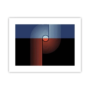 Plakat - I en geometrisk omfavnelse - 40x30 cm