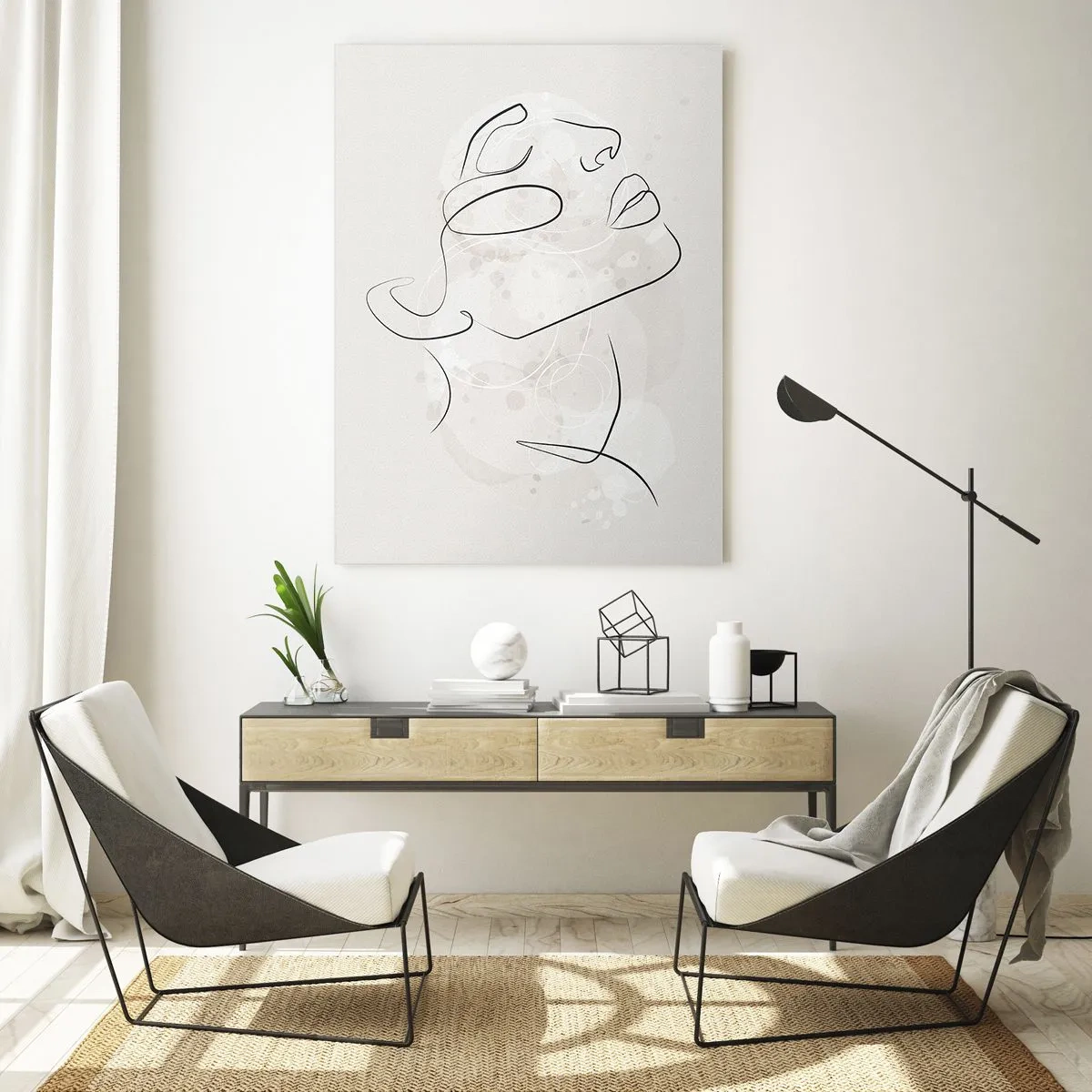 Billede på glas - Skitse af drømmen - 50x70 cm