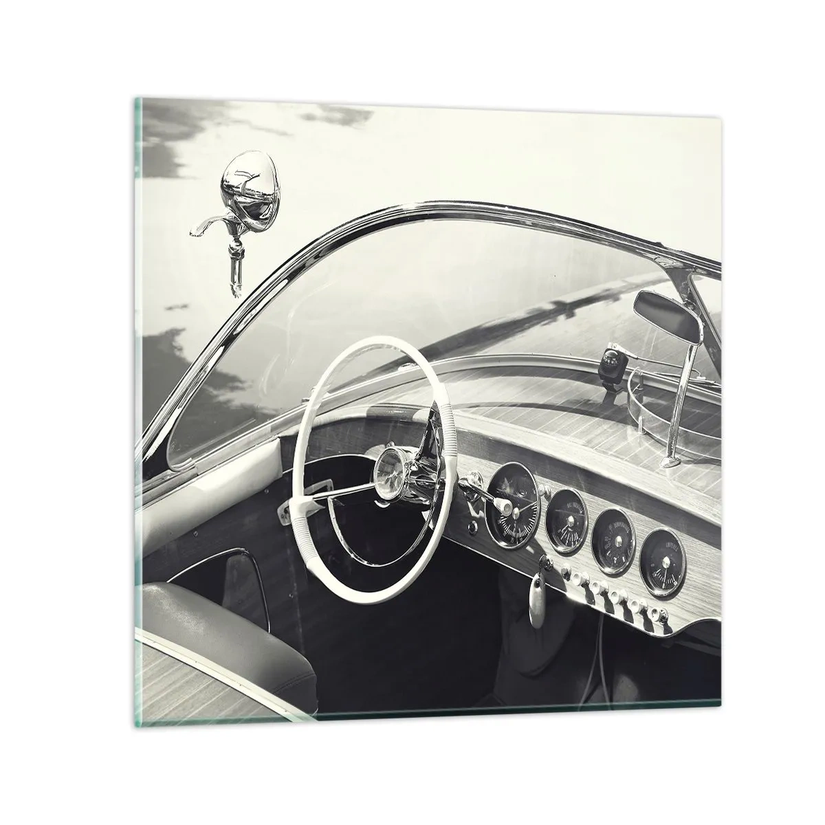 Billede på glas - Vejr for de rige - 50x50 cm