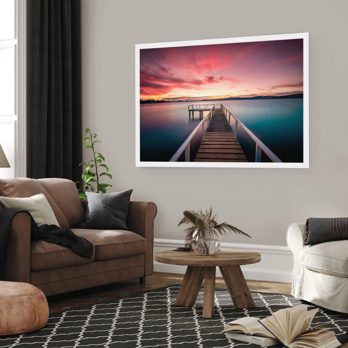 Plakat - Aftenens blide flamme - 40x30 cm
