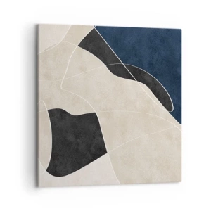 Lærredstryk - Billede på lærred - Abstrakt komposition - kontrast af farver - 60x60 cm