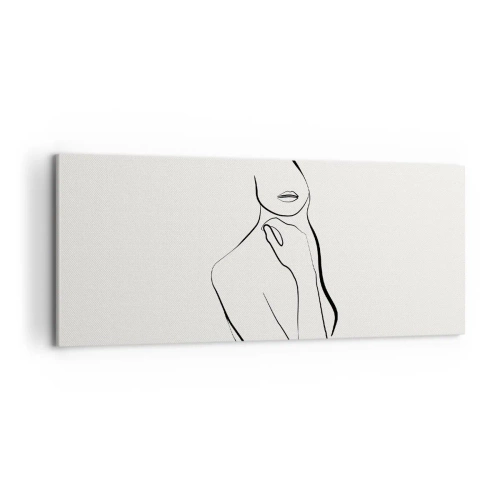 Lærredstryk - Billede på lærred - Bølge af melankoli - 100x40 cm
