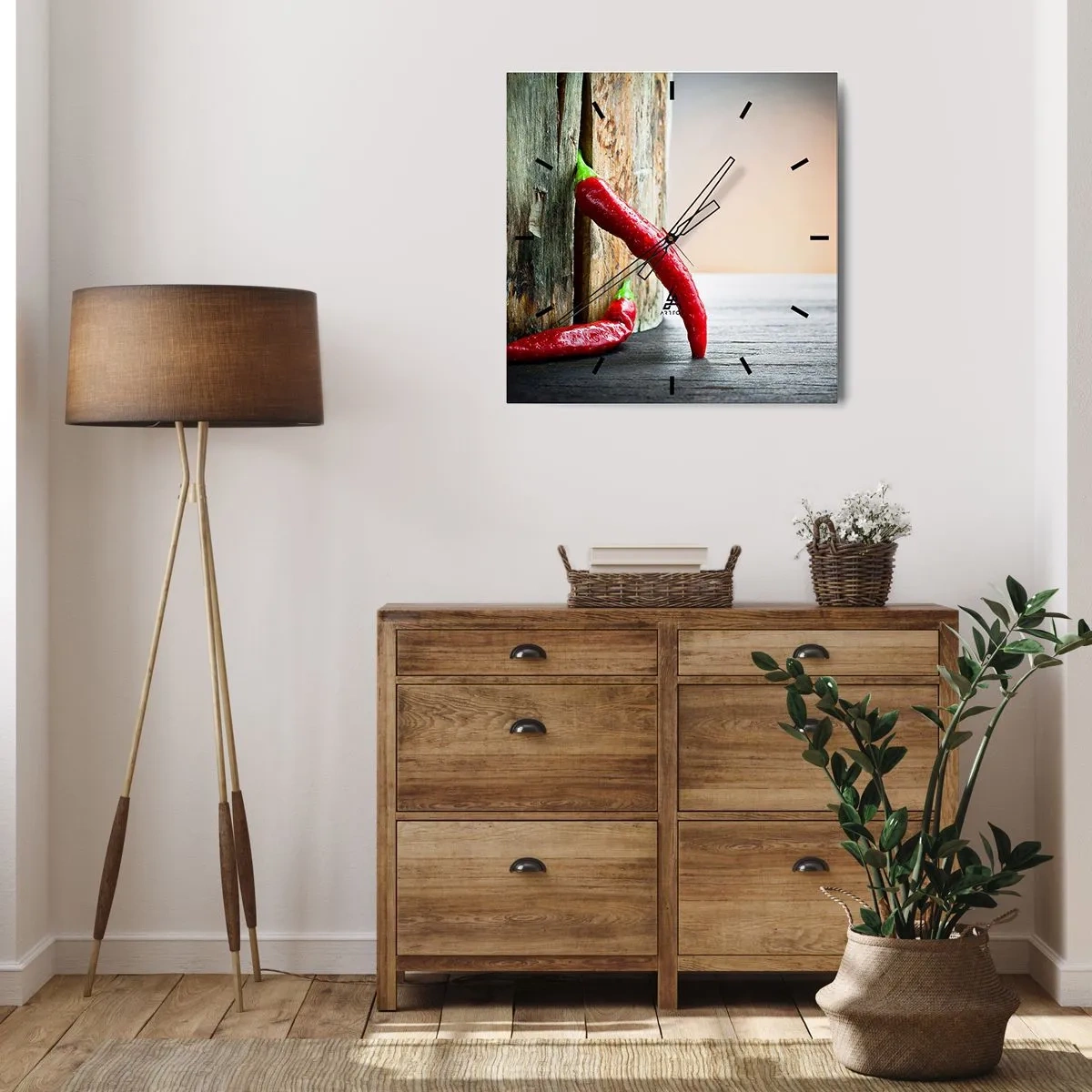 Vægur, Uret - Red hot chili peppers - 40x40 cm