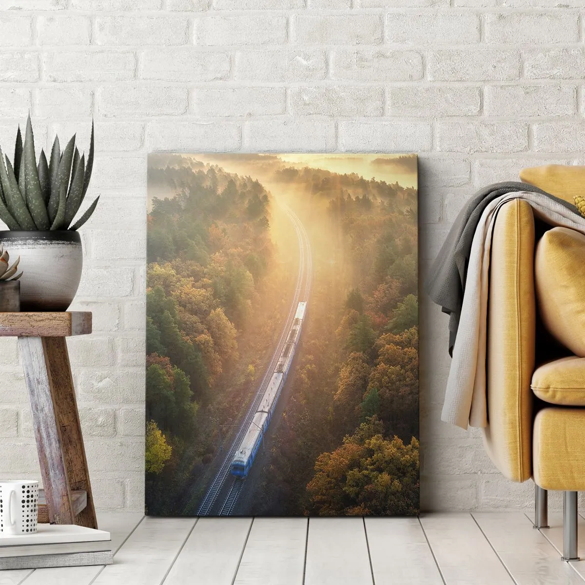 Lærredstryk - Billede på lærred - Efterårsrejse - 50x70 cm