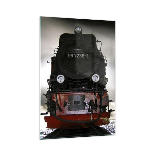 Billede på glas - Han står og gisper, han gisper og puster. - 80x120 cm