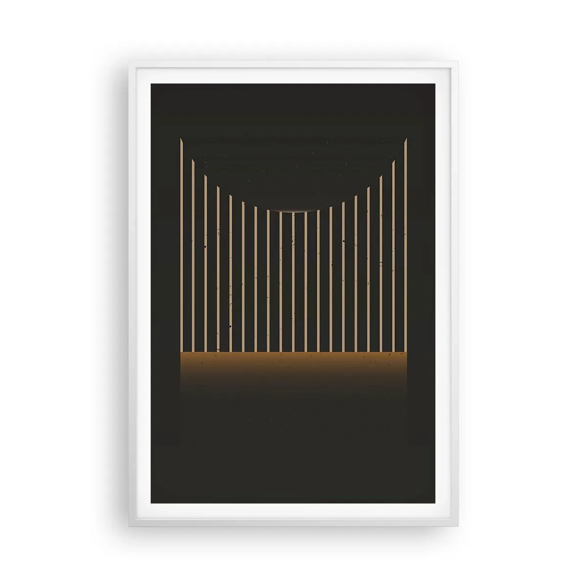 Plakat i hvid ramme - Udforsk mørket - 70x100 cm