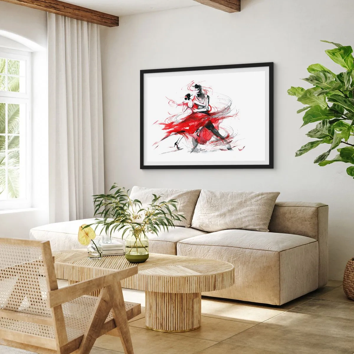 Plakat i sort ramme - Tango - passionens rytme - 70x50 cm