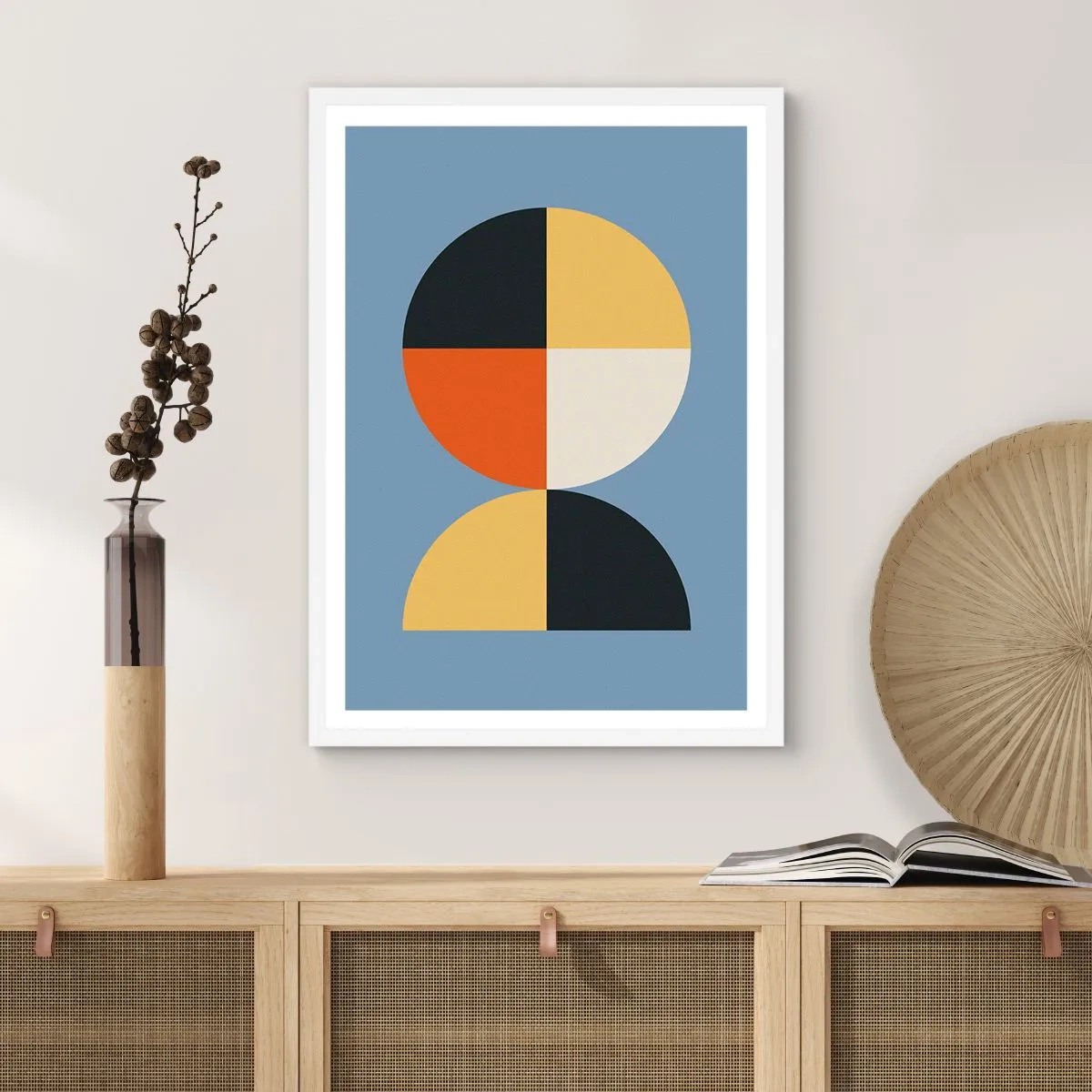 Plakat i hvid ramme - Se og tæl - 30x40 cm