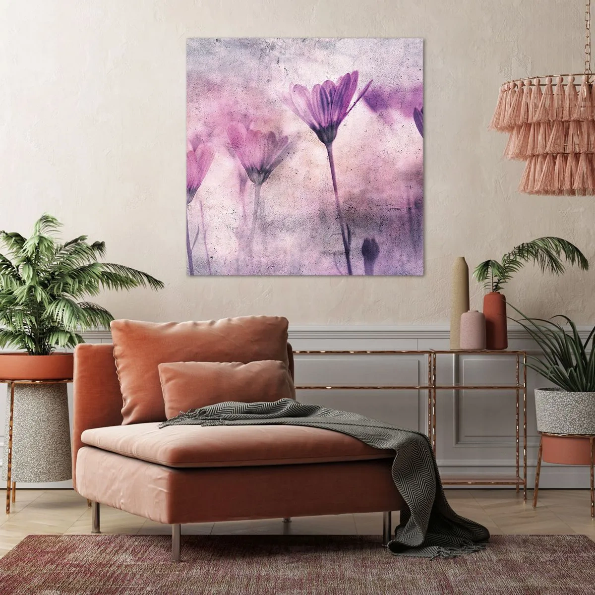 Lærredstryk - Billede på lærred - En drøm af blomster - 30x30 cm