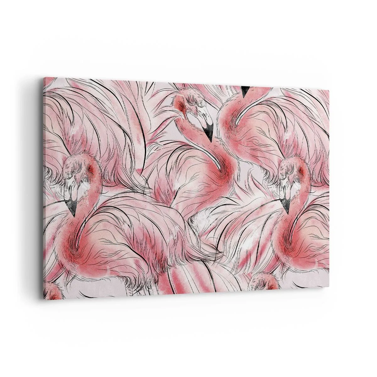 Lærredstryk - Billede på lærred - Fugle corps de ballet - 120x80 cm