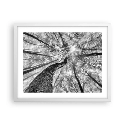 Plakat i hvid ramme - Kapløb mod lyset - 50x40 cm