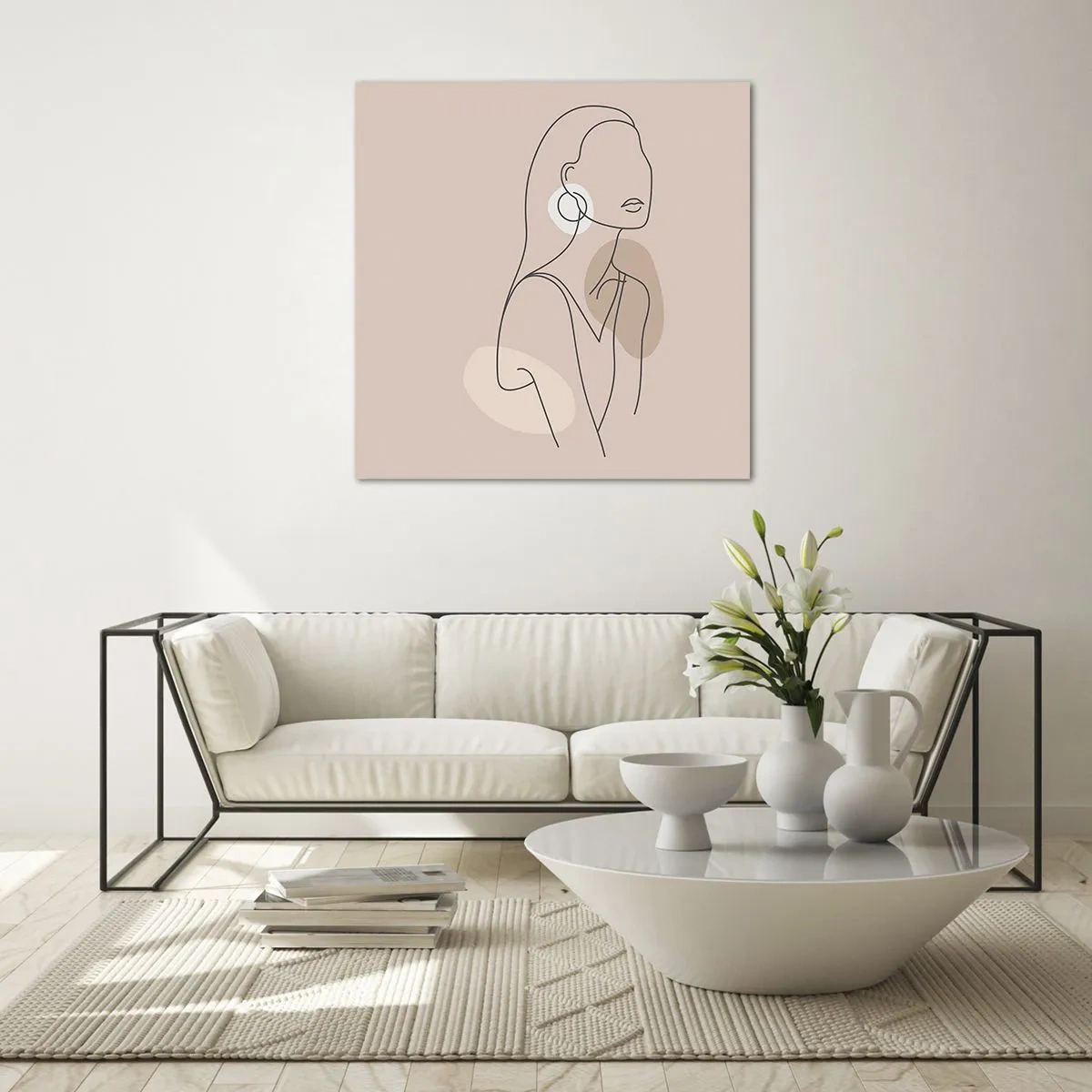 Billede på glas - Et ikon for pigelivet - 70x70 cm