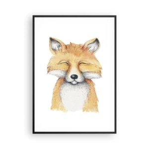 Plakat i sort ramme - Rævehumor - 70x100 cm