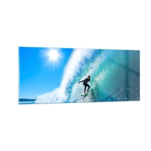 Billede på glas - Gennem den store blå - 100x40 cm