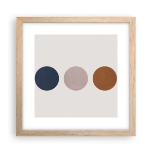 Plakat i ramme af lyst egetræ - Et symbol på perfektion - 30x30 cm