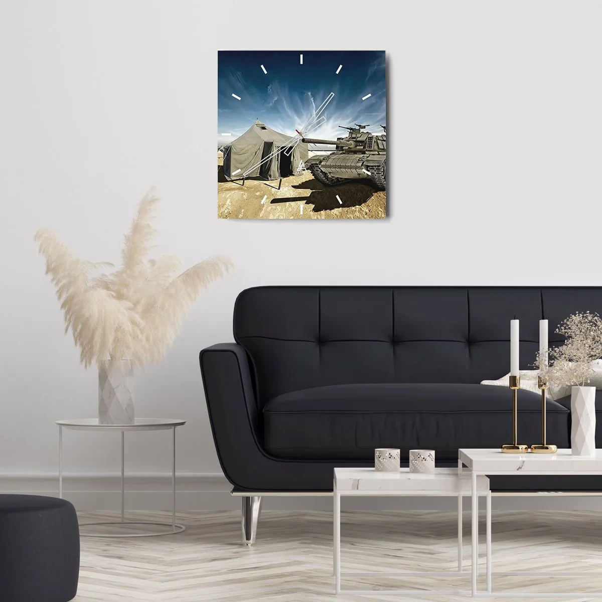 Vægur, Uret - En militær drøm - 40x40 cm