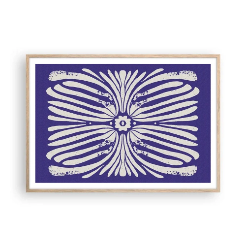 Plakat i ramme af lyst egetræ - Etniske inspirationer - 100x70 cm