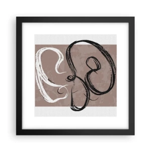 Plakat i sort ramme - Komposition - en søgen efter fuldstændighed - 30x30 cm