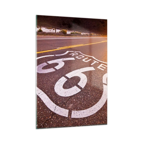 Billede på glas - Den berømte Route 66 - 50x70 cm