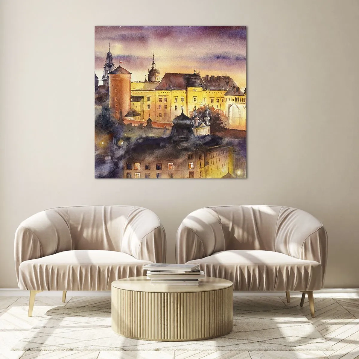 Billede på glas - En historie og en fortælling - 70x70 cm