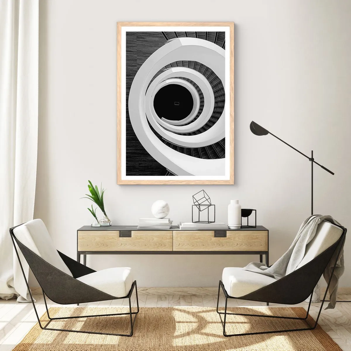 Plakat i ramme af lyst egetræ - Til sagen - 40x50 cm