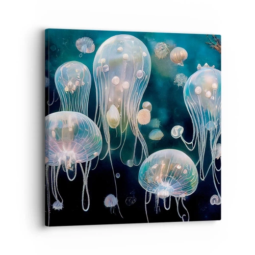 Lærredstryk - Billede på lærred - Undervandsbold - 30x30 cm
