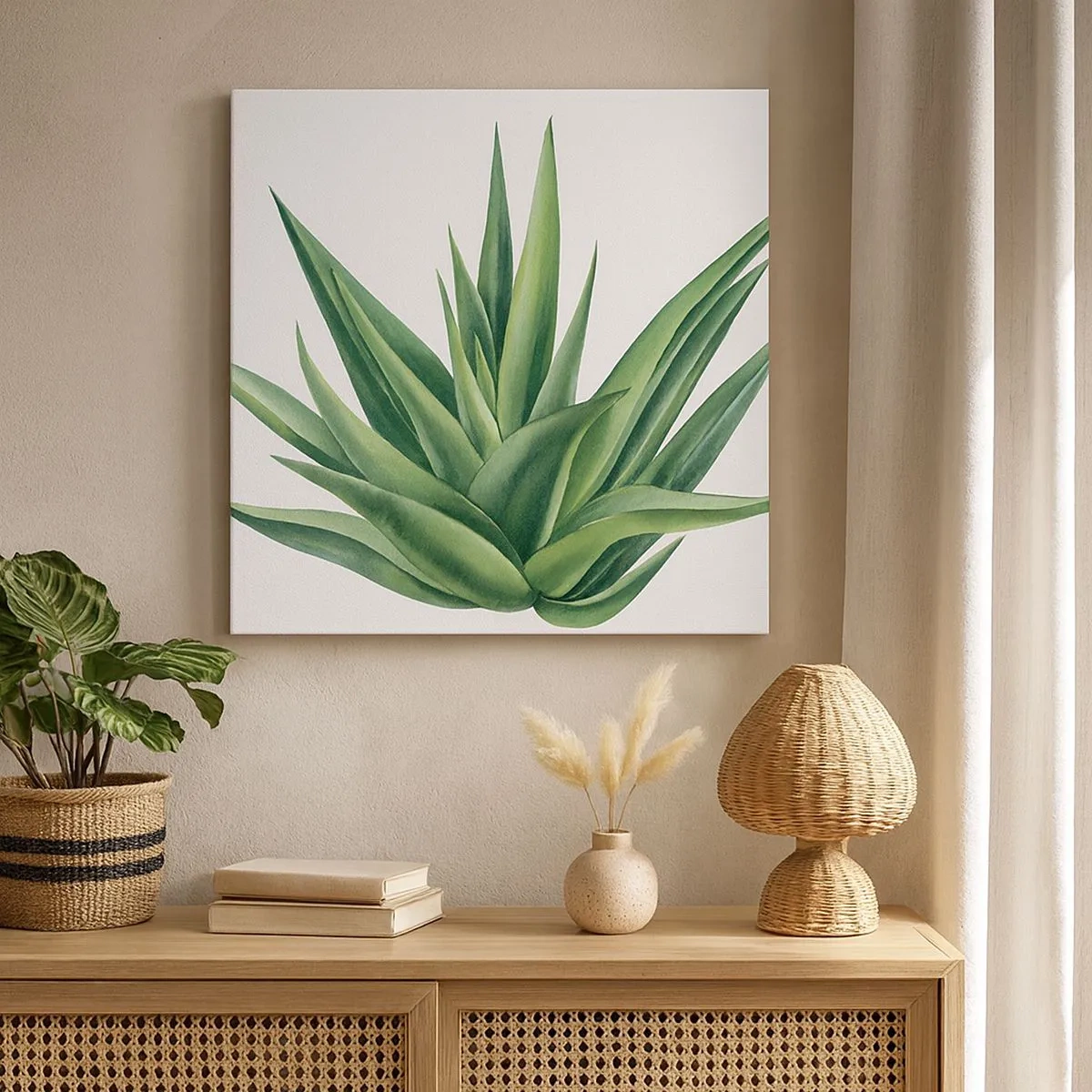 Lærredstryk - Billede på lærred - Grøn - styrke - liv - 30x30 cm