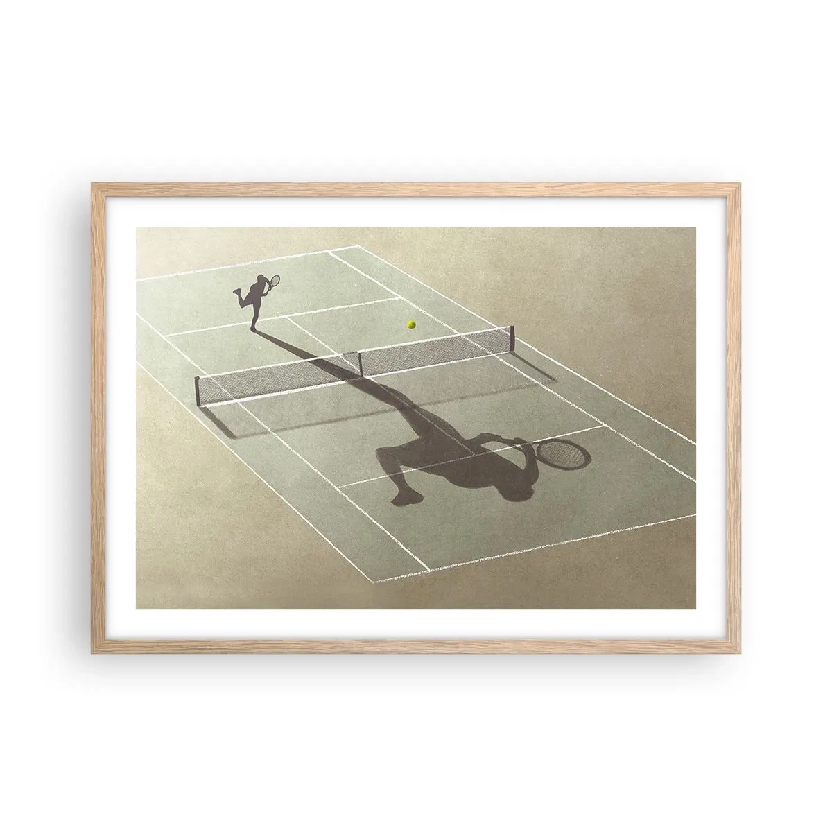 Plakat i ramme af lyst egetræ - Overvind dig selv - 70x50 cm