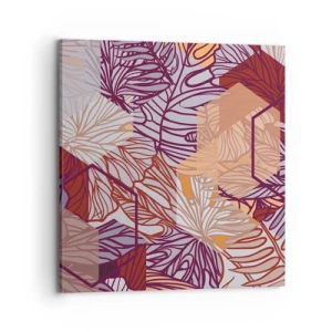 Lærredstryk - Billede på lærred - Umuligt forhold mellem geometri og natur - 70x70 cm