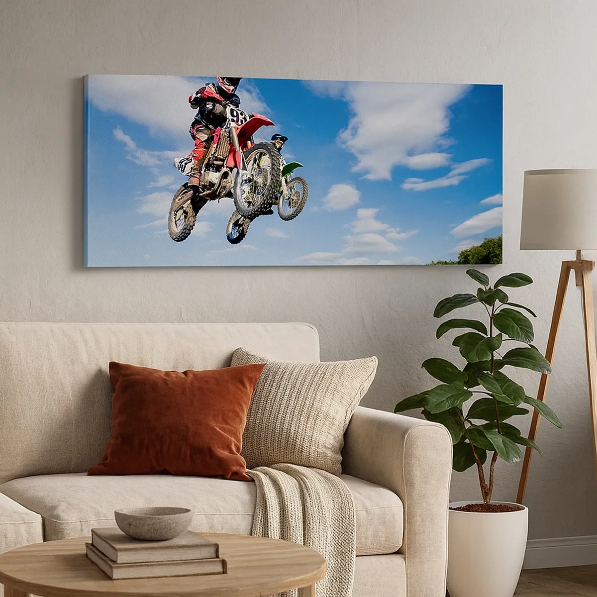 Lærredstryk - Billede på lærred - Himmelspring - 30x30 cm