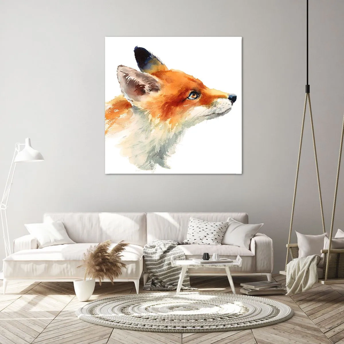 Lærredstryk - Billede på lærred - Man kan aldrig være for forsigtig - 60x60 cm