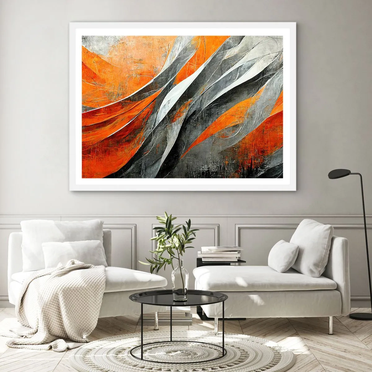 Plakat i hvid ramme - Varme og kulde - 91x61 cm