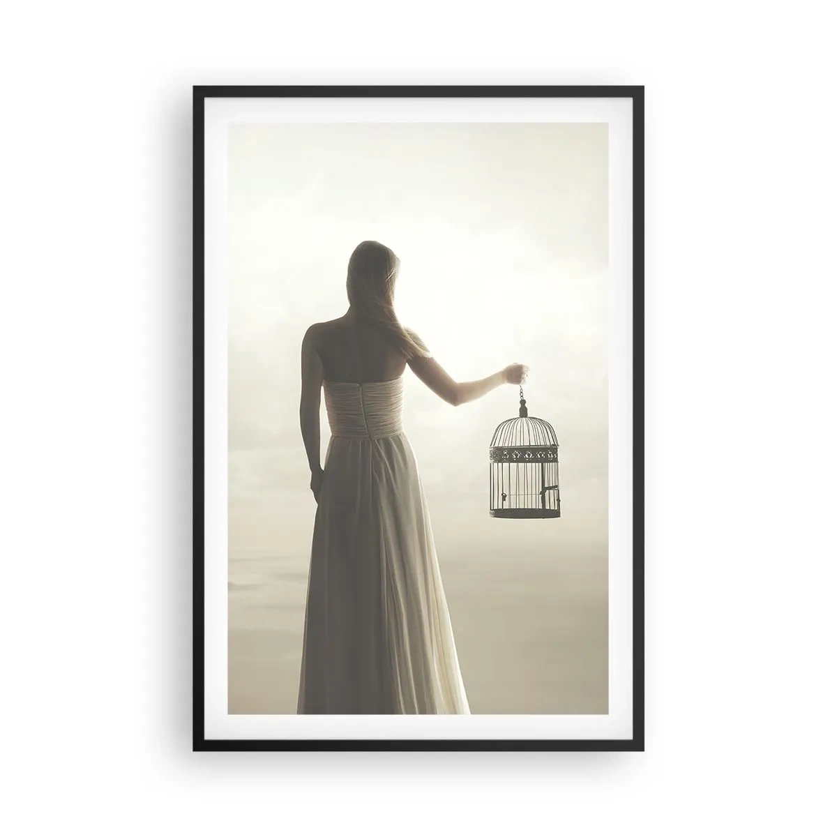 Plakat i sort ramme - Vær fri - 61x91 cm