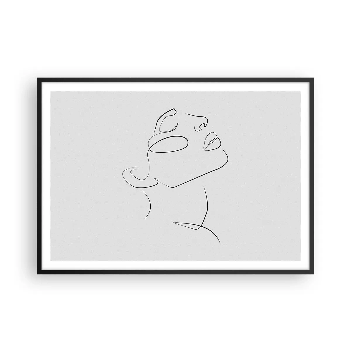 Plakat i sort ramme - En drømmes slyngninger - 100x70 cm