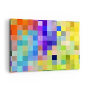 Lærredstryk - Billede på lærred - Alle er forskellige, alle er lige - 100x70 cm