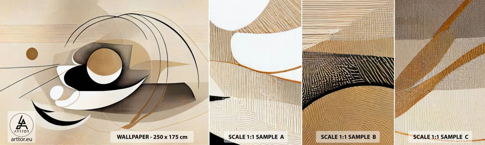 Fototapet Prøve Standard Eco - Komposition: essensen af ting - Abstraktion, Moderne, Stykke - 100x30 cm