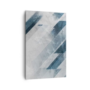 Lærredstryk - Billede på lærred - Rumlig komposition - bevægelse af gråtoner - 80x120 cm